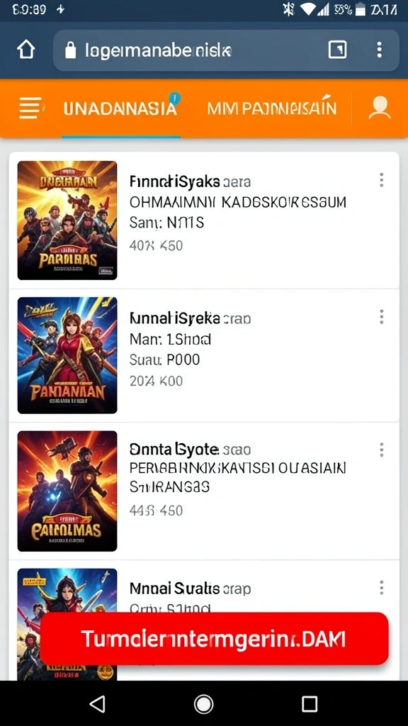 Screenshot menunjukkan antarmuka permainan yang menarik.