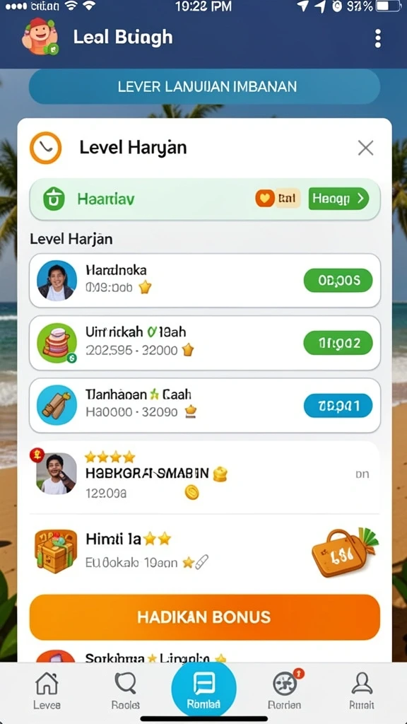 Menampilkan fitur sosial untuk berinteraksi antar pemain.