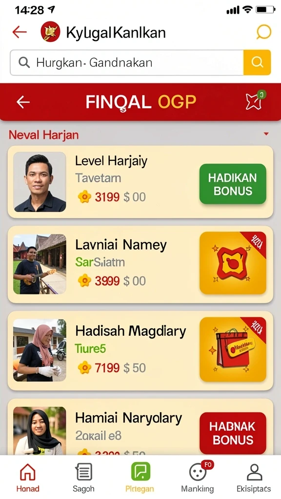 Pengguna dapat melihat fitur leaderboard dengan jelas.