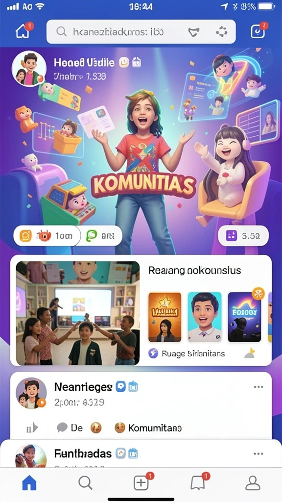 Tampilan home screen yang menarik.