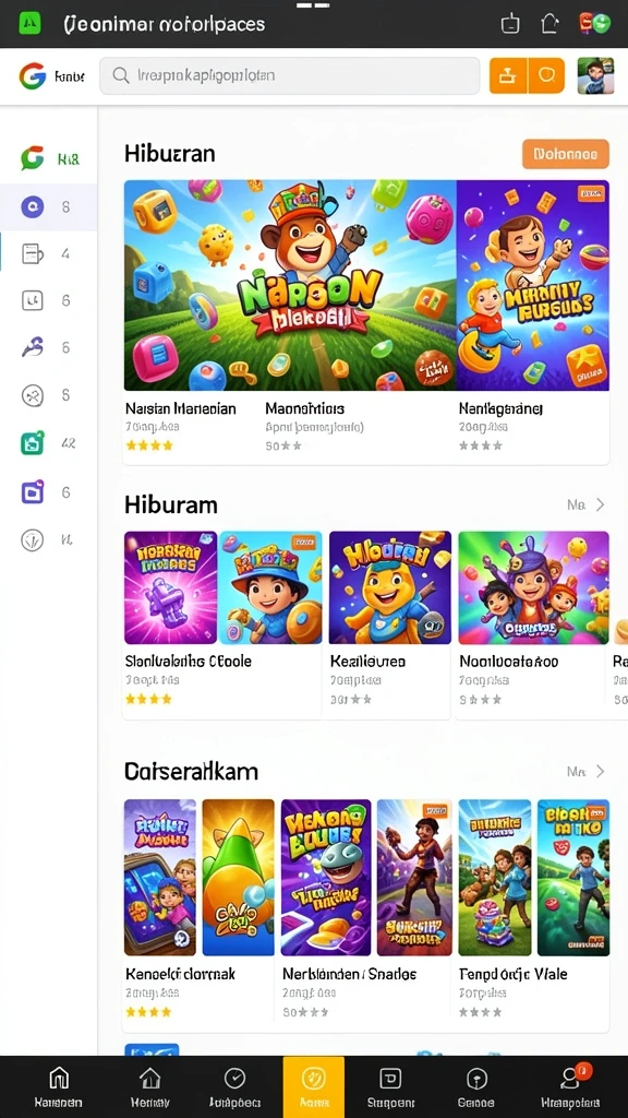 Beragam permainan menarik untuk dinikmati.