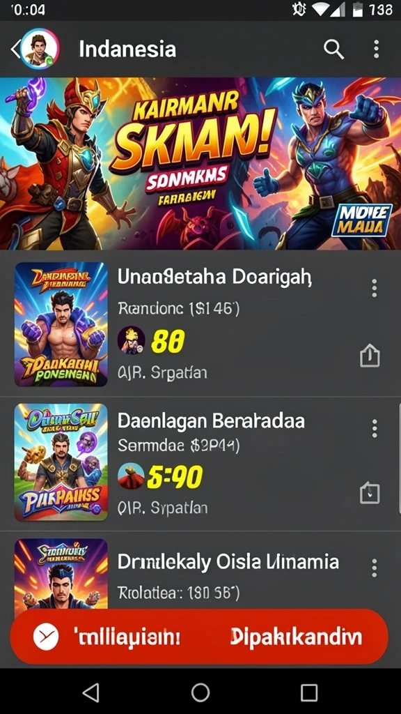 Tantangan mendebarkan saat menghadapi musuh.