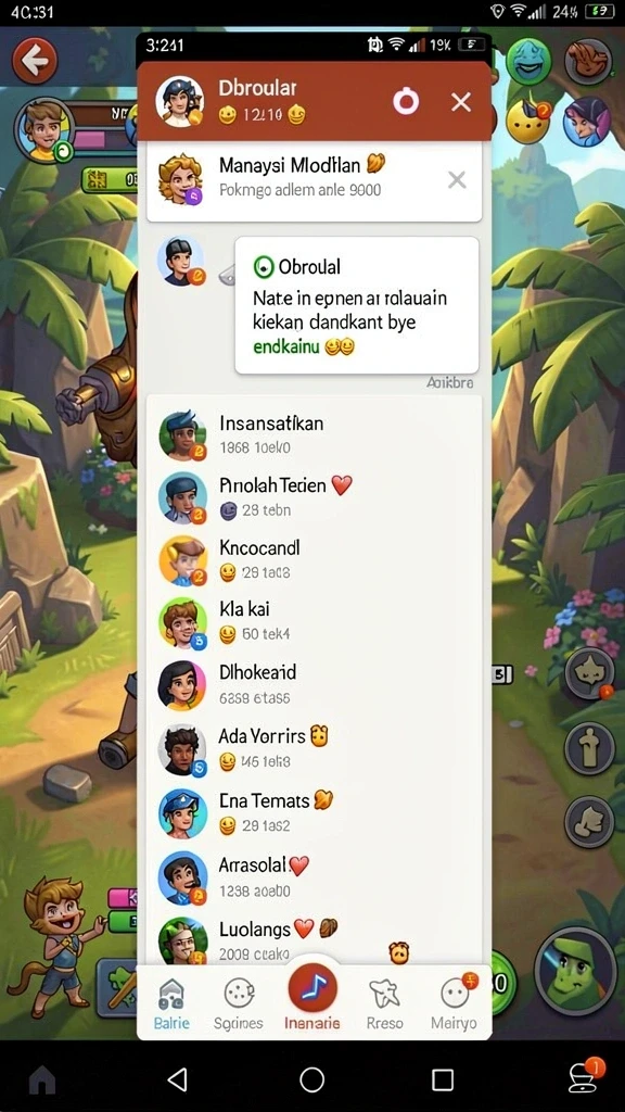 Screenshot menampilkan interaksi multiplayer yang seru.