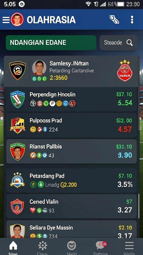 Tampilan menu utama MUSTANG77 yang menarik.