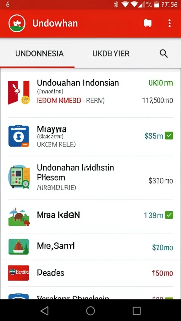 Beragam permainan judi yang tersedia.
