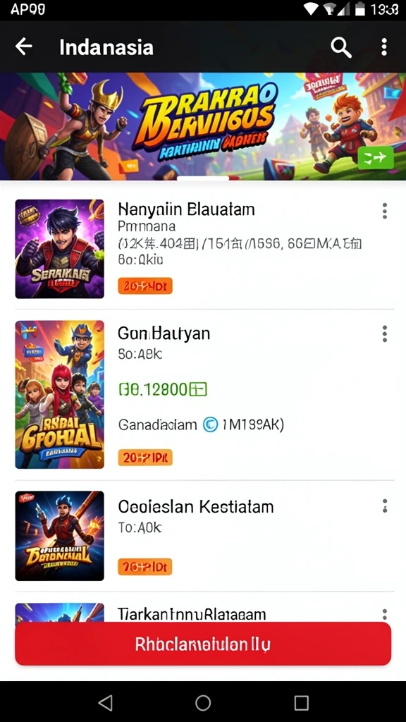 Screenshot saat bermain di level menengah dengan banyak fitur baru.