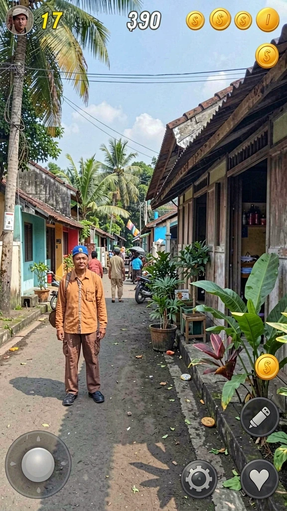 Screenshot menunjukkan pemain berinteraksi dalam kompetisi menarik.