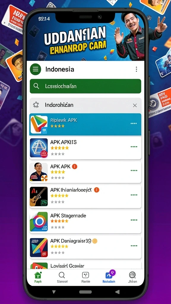 Berbagai jenis permainan menarik tersedia.